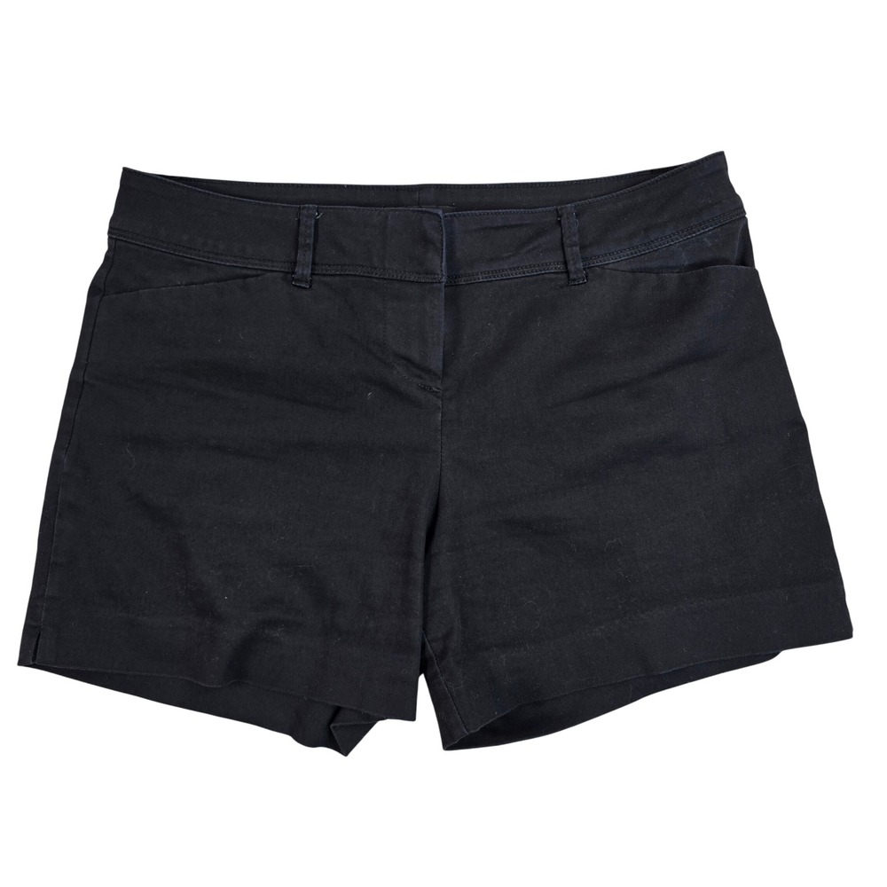 The Limited Womens Black Chino Shorts Size 10 Stretch Mid Rise Casual